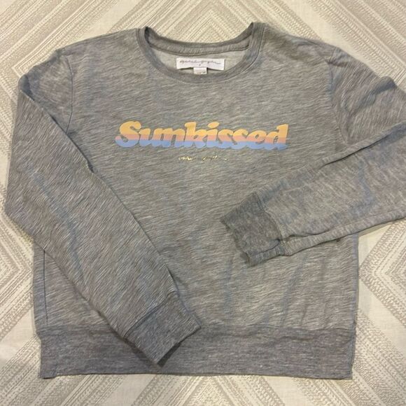 Spiritual Gangster Girls ‘Sunkissed’ Grey Sweatshirt - Size 8 - Picture 1 of 6